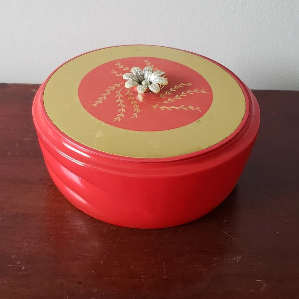 Vintage 1950s Avon Glass Powder Box - Picture 1 of 14